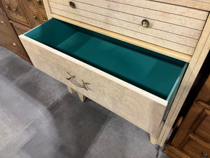 Vintage Blonde Wood Dresser