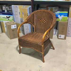 Glossy Wicker Armchair