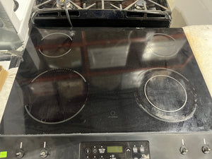 Glass-Top Electric Range – 4 Burner | Black