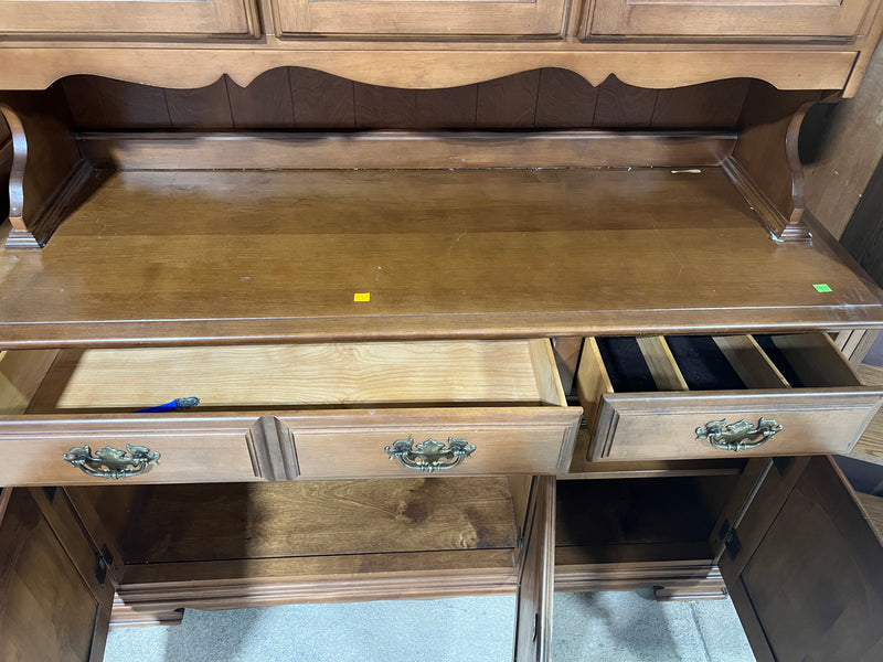 Vintage Two-Piece Hutch and Buffet Set