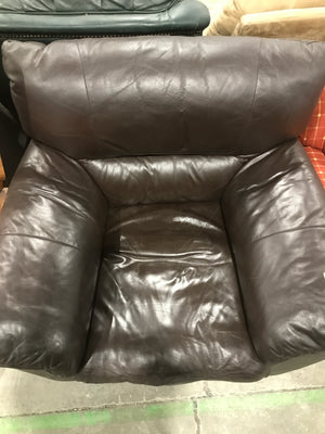 Dark Brown Leather Arm Chair