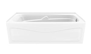 Maax Corinthia II 60 x 30-in White Acrylic Alcove Left-Hand Drain Bathtub