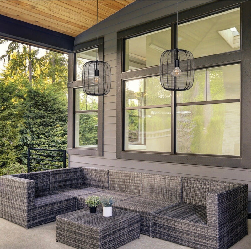 Eglo Rinroe Pendant Light, Black Finish
