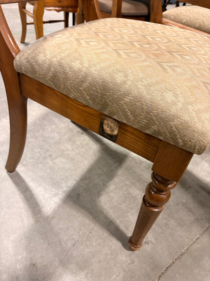 Scallop Printed Vintage Dining Chairs