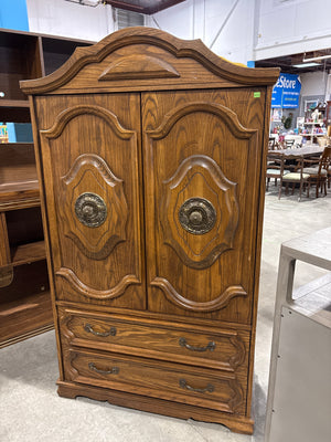 Small Ornate Cedar Lined Armoire
