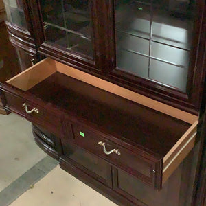 Dark Red Display Cabinet