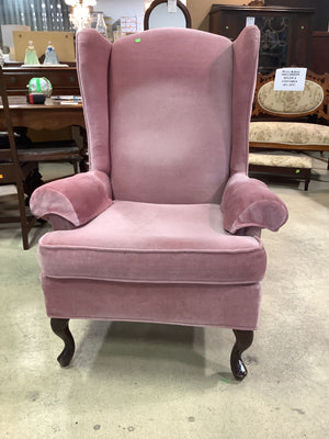 Kroehler Pink Wingback Chair