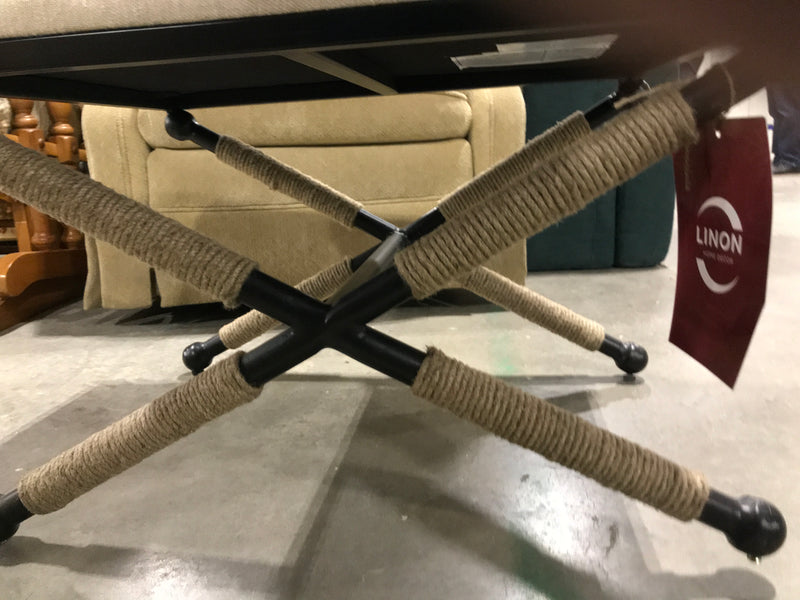 Metal Base Ottoman