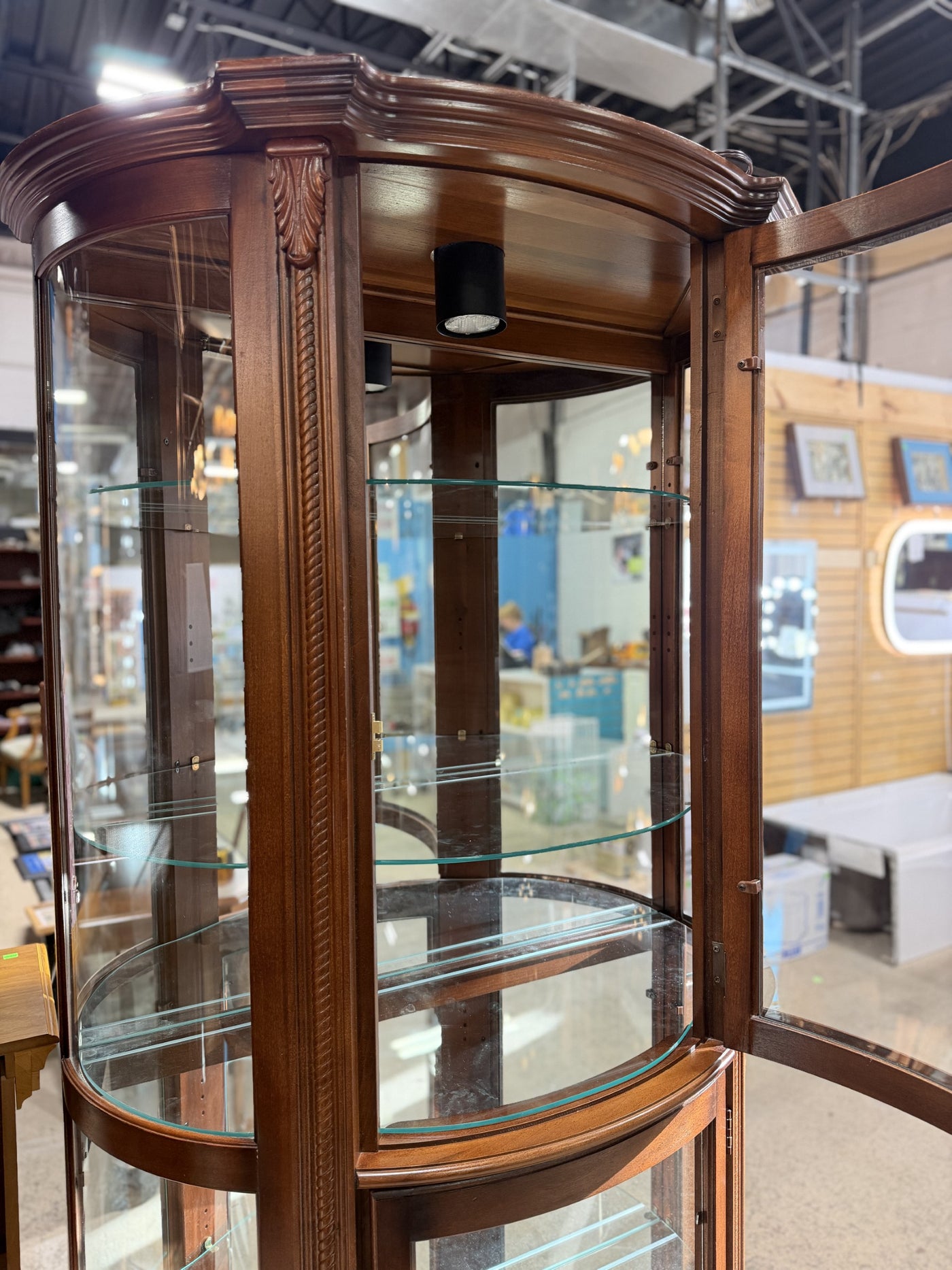 Classic Curved Glass Display Cabinet – Habitat for Humanity Greater ...