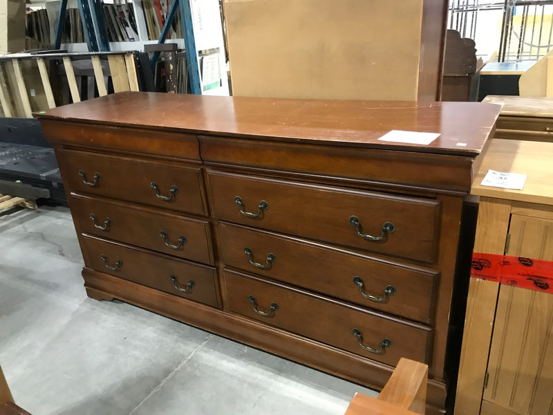6 drawer brown dresser
