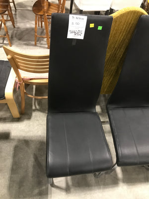 Chrome + Faux Leather Dining Chair