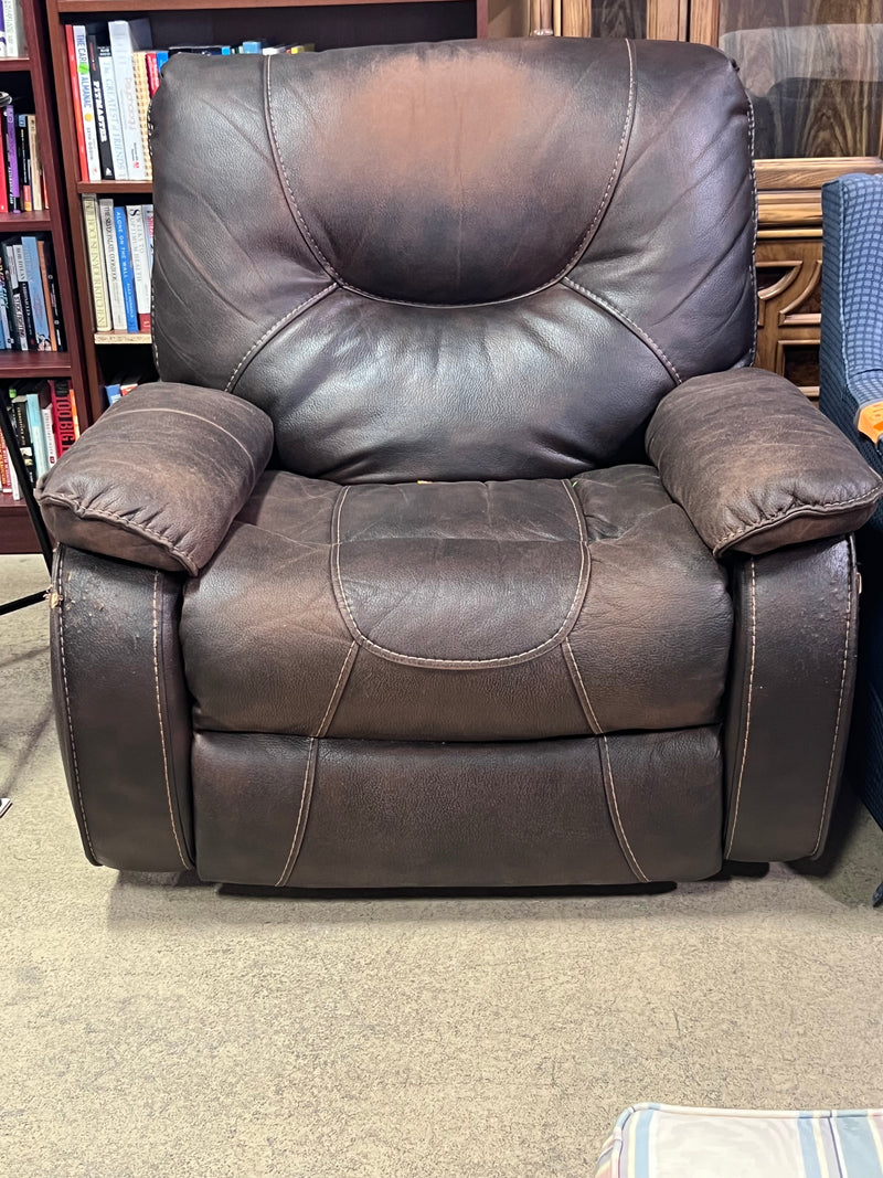 Cozy Brown Leather Recliner