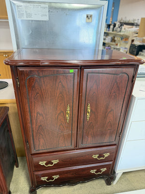 Classic Wood Dresser with Brass Hardware
