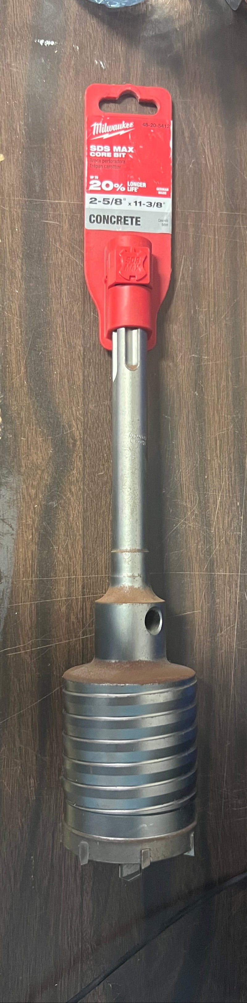 Milwaukee SDS Max Core Bit (2-5/8" x 11-3/8")