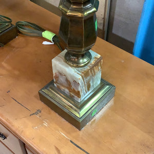 Brass and Stone Table Lamp