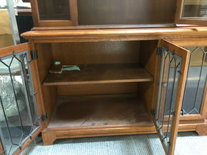 Short Hutch Buffet With underneath Glass Cabinet Storage