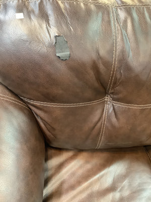 Brown Faux Leather (Sleeper) Sofa