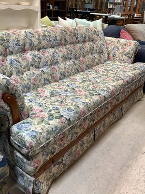 Krizia Springtime Couch with Wooden Frame