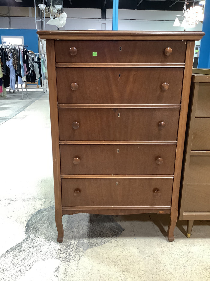 Mahogany Antique 5 Drawer Chest