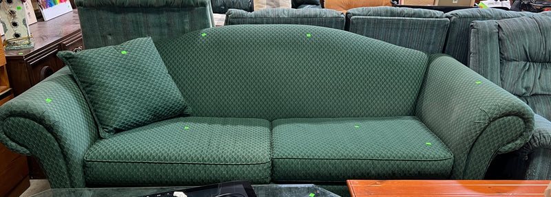 Modern Textured Upholstered Sofa with Matching Accent Pillows