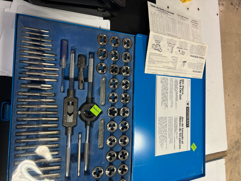 Mastercraft 60-Piece SAE & Metric Tap & Die Set — 58-7171-4