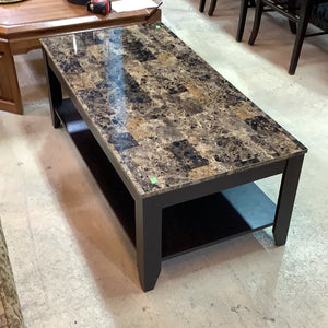 Contemporary Faux Marble Coffee Table