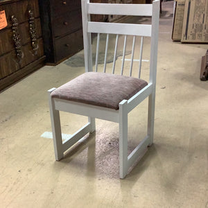 Squared White Dining Chair