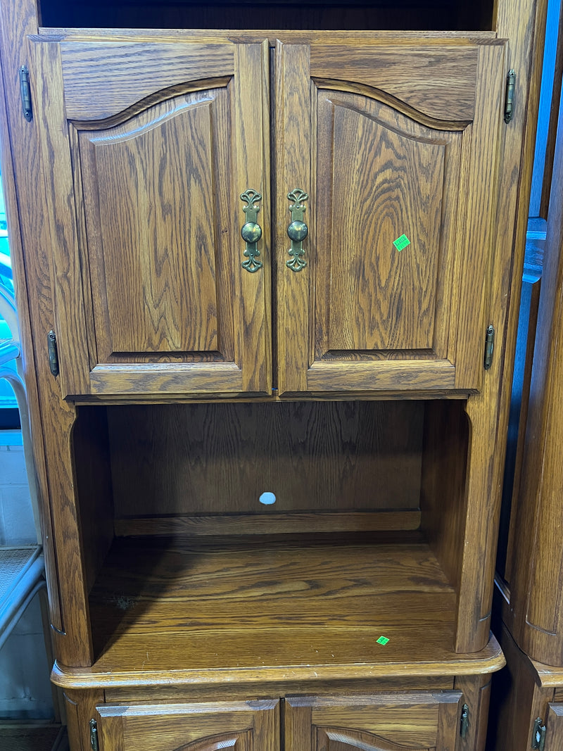 Vintage Flip-Down Bar & Display Hutch