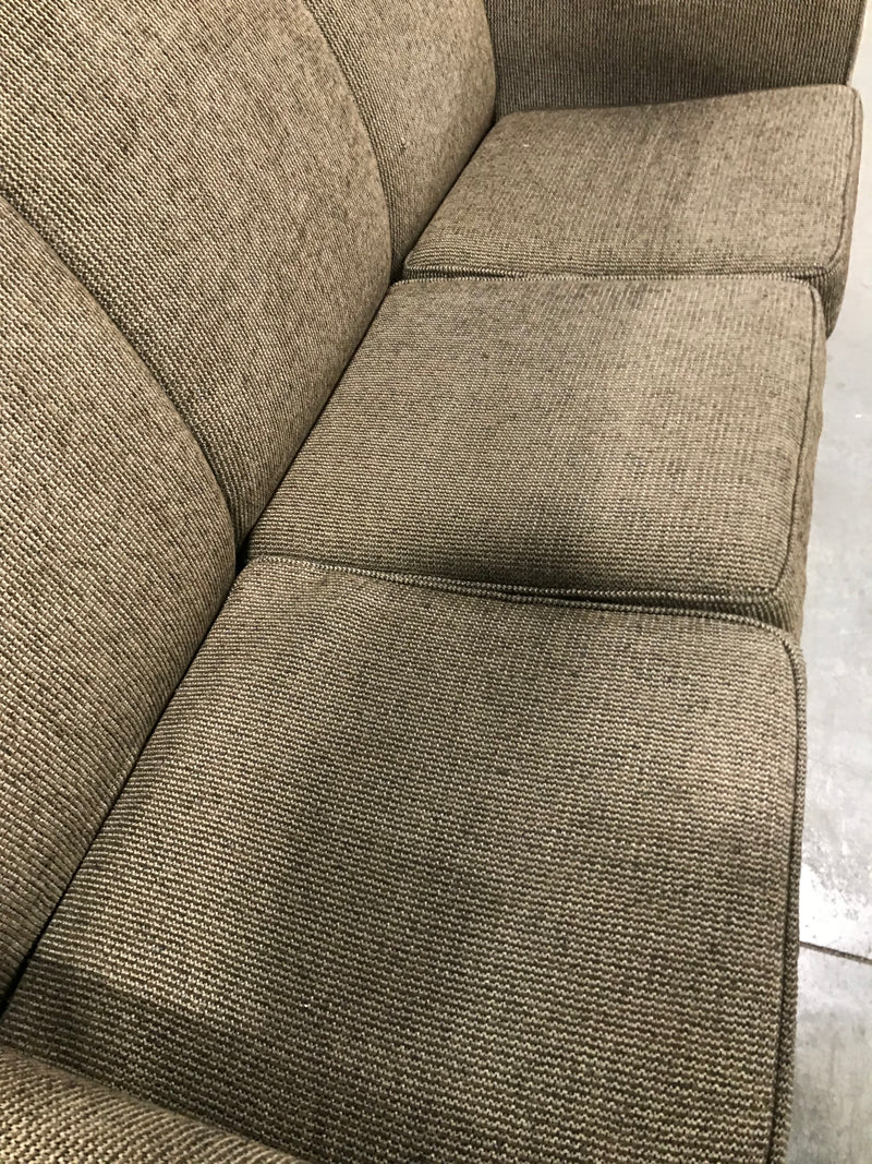 Beige Three Seater Upholstered Sofa