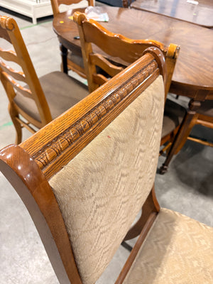 Scallop Printed Vintage Dining Chairs