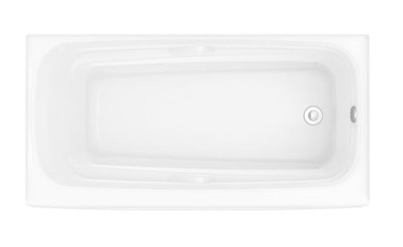 Maax Corinthia II 60 x 30-in White Acrylic Alcove Left-Hand Drain Bathtub