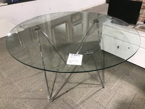 Circular Glass Top Dining Table