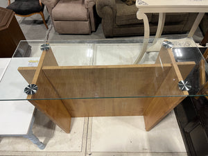 Sleek Modern Glass-Top Console Table