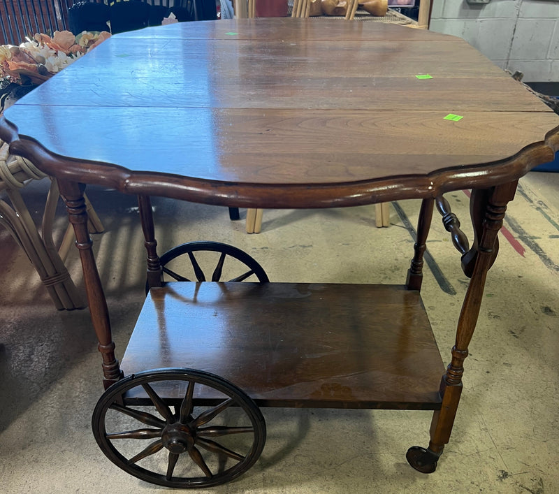 Vintage Drop-Leaf Tea Cart