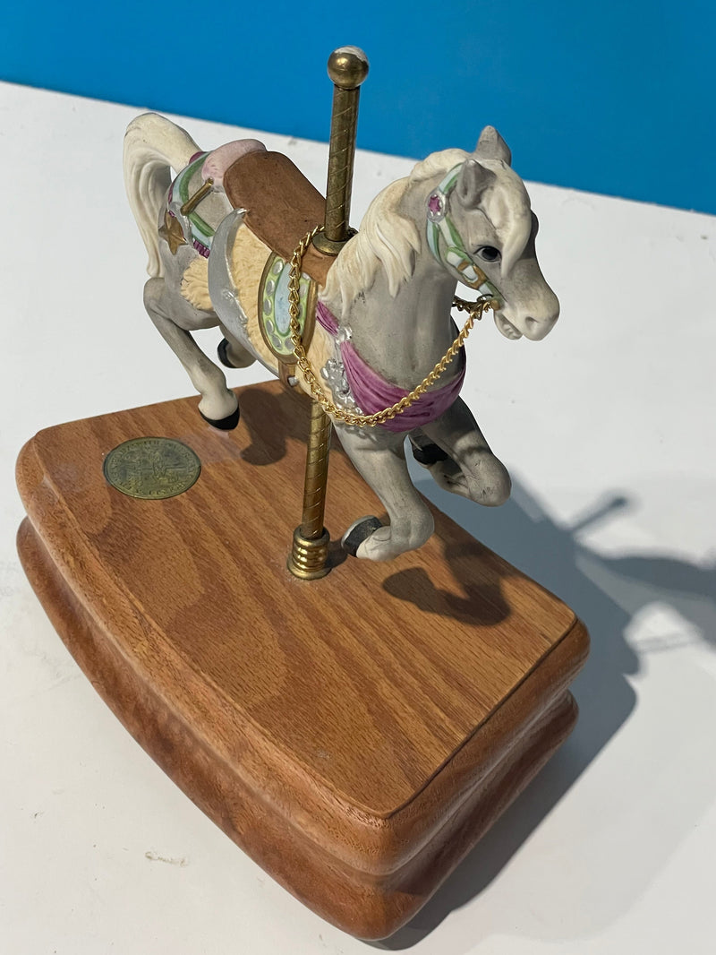 Vintage Carousel Horse Music Box