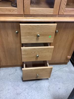 Light Wood Traditional Hutch