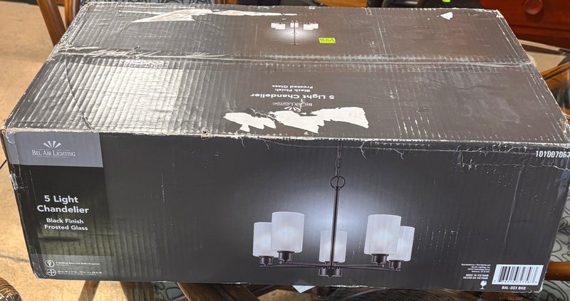 Bel Air Lighting 5-Light Black Hanging Chandelier
