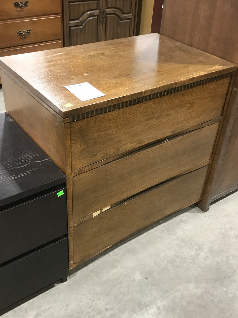 Three Drawer Wood Dresser