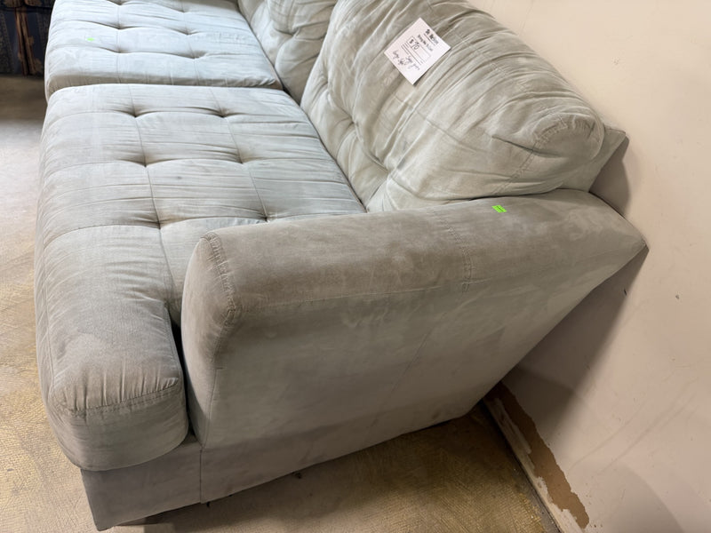 Modern Sage Green Microfiber Sofa