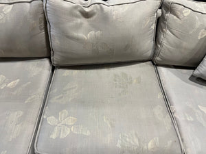 Long Grey Floral Couch