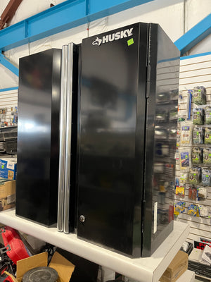 Husky Ready-to-Assemble 24-Gauge Steel Wall Mounted Garage Cabinet in Black