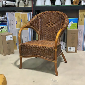 Glossy Wicker Armchair