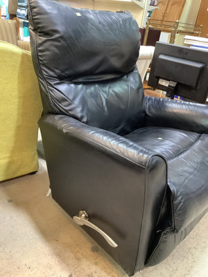 Black Faux Leather Recliner