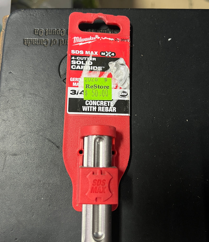Milwaukee MX4 4-Cutter SDS-Max Rotary Hammer Drill Bit – 3/4" x 16" x 21"