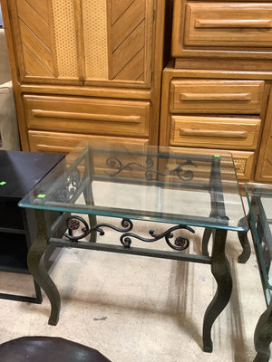Glass Top Side Table
