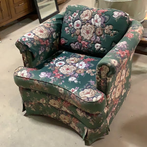Detailed Floral Armchair