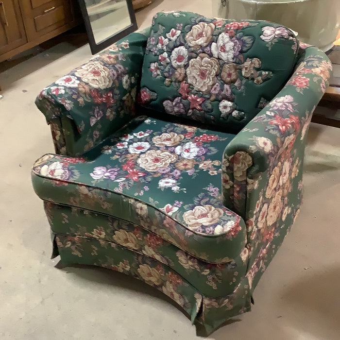 Detailed Floral Armchair