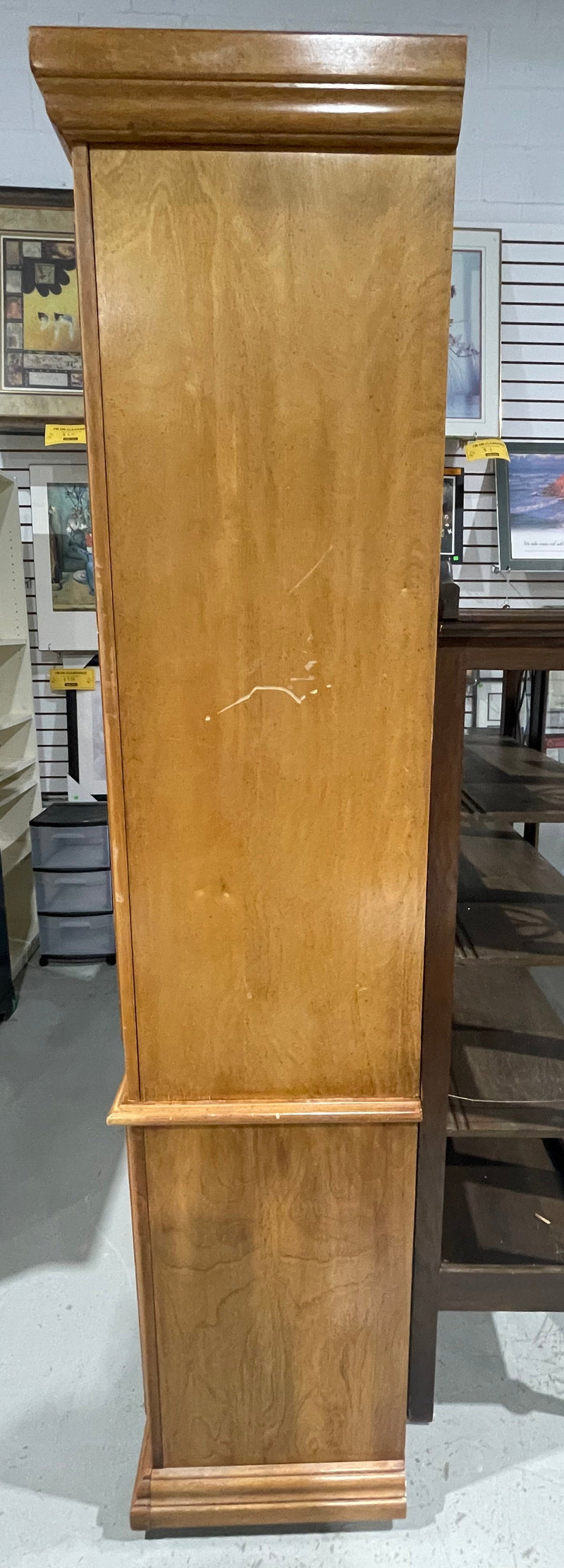 Vintage Wooden Hutch and Buffet Cabinet