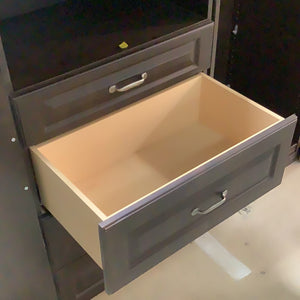 Dark Finish Closet Drawers