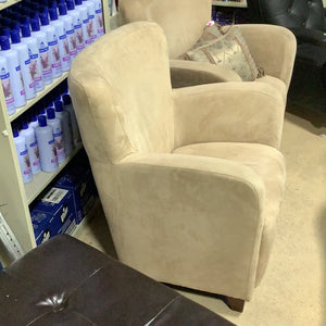 Beige Wingback Armchair